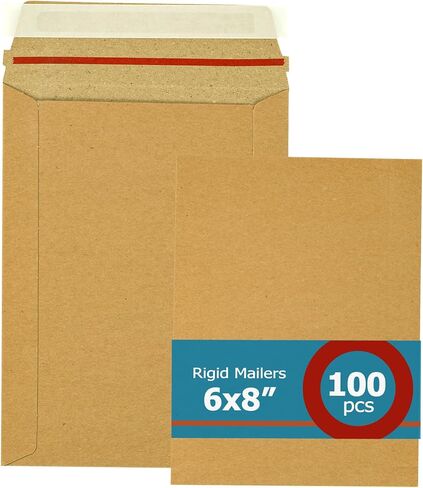 50PCS 9.5"x12.5" Photo Document Mailers Self-Seal Rigid Mailers Flat Cardboard Envelopes for Cards,CDs. in Saudi Arabia