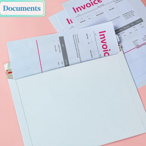 50PCS 9.5"x12.5" Photo Document Mailers Self-Seal Rigid Mailers Flat Cardboard Envelopes for Cards,CDs. in Saudi Arabia