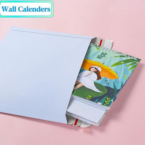 50PCS 9.5"x12.5" Photo Document Mailers Self-Seal Rigid Mailers Flat Cardboard Envelopes for Cards,CDs. in Saudi Arabia