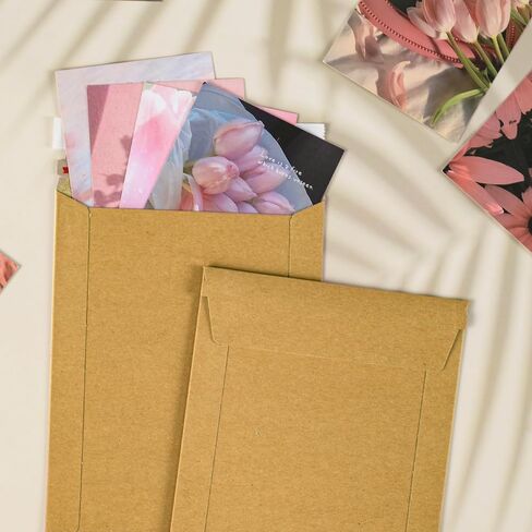 50PCS 9.5"x12.5" Photo Document Mailers Self-Seal Rigid Mailers Flat Cardboard Envelopes for Cards,CDs. in Saudi Arabia