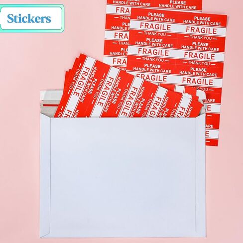 50PCS 9.5"x12.5" Photo Document Mailers Self-Seal Rigid Mailers Flat Cardboard Envelopes for Cards,CDs. in Saudi Arabia