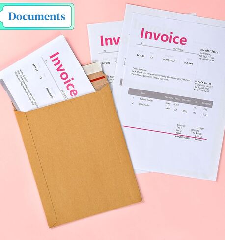 50PCS 9.5"x12.5" Photo Document Mailers Self-Seal Rigid Mailers Flat Cardboard Envelopes for Cards,CDs. in Saudi Arabia