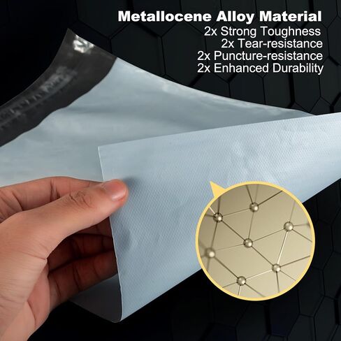 - 100 قطعة من أحدث أكياس البريد المدرعة المصنوعة من خليط معدني خفيف للغاية وأظرف الشحن للتجارة الإلكترونية عبر الحدود، والأعمال التجارية الصغيرة، والبريد (11 × 15 بوصة × 1 مل، ذاتية الغلق، أبيض) in Kuwait