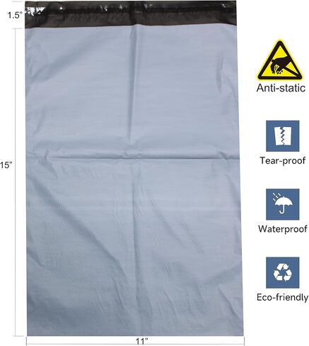 - 100 قطعة من أحدث أكياس البريد المدرعة المصنوعة من خليط معدني خفيف للغاية وأظرف الشحن للتجارة الإلكترونية عبر الحدود، والأعمال التجارية الصغيرة، والبريد (11 × 15 بوصة × 1 مل، ذاتية الغلق، أبيض) in Kuwait