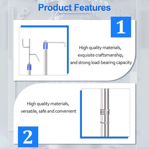 ISIVOVE 6ft Extended Butt Mount Truck Bed Hook Bar, Heavy Duty Truck Bed Grabber Bar Hook, Truck Bed Hook Bar, Truck Bed Grabber, Sponge Handle Heavy Duty Truck Bed Telescopic Tool (Two Hooks) in Saudi Arabia