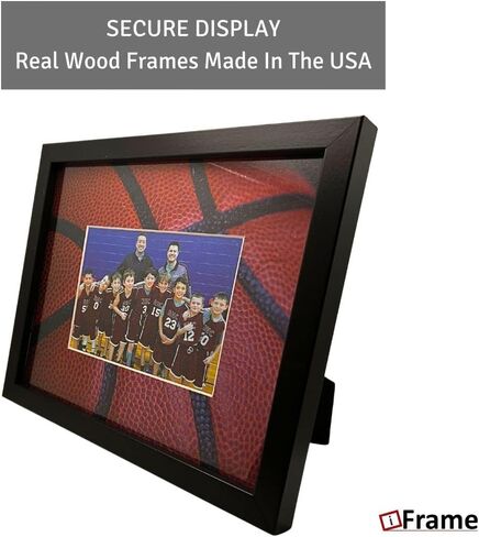 iFrame Commemorative Sports Athletics Frames I Baseball I Fits 5x7 Photograph, Real Wood Black Finish, Desktop, Table or Wall Mount I Shatterproof Plexiglass I Designed & Made in the USA (Baseball) in Saudi Arabia