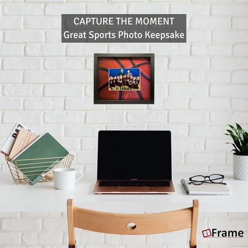 iFrame Commemorative Sports Athletics Frames I Baseball I Fits 5x7 Photograph, Real Wood Black Finish, Desktop, Table or Wall Mount I Shatterproof Plexiglass I Designed & Made in the USA (Baseball) in Saudi Arabia