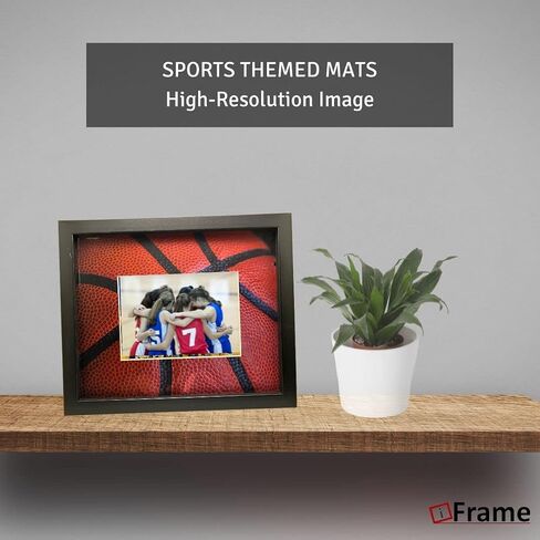 iFrame Commemorative Sports Athletics Frames I Baseball I Fits 5x7 Photograph, Real Wood Black Finish, Desktop, Table or Wall Mount I Shatterproof Plexiglass I Designed & Made in the USA (Baseball) in Saudi Arabia