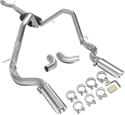‎DNA MOTORING CBE-UR-018 3.5 Inches Cat-Back Exhaust System Compatible with 14-18 Silverado Sierra 1500 4.3L 5.3L Extended & Crew Cab in Saudi Arabia