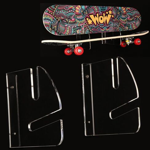 حامل لوح التزلج من QiXin على الحائط، رف عرض لوح التزلج على الحائط، رف تخزين لوح التزلج لعرض سطح لوح التزلج وتأثير التخزين العائم in Kuwait