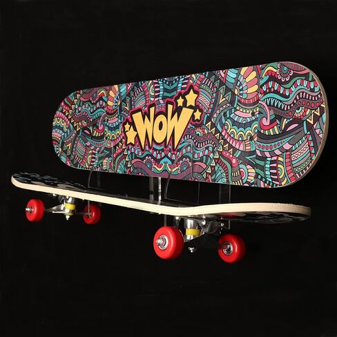 حامل لوح التزلج من QiXin على الحائط، رف عرض لوح التزلج على الحائط، رف تخزين لوح التزلج لعرض سطح لوح التزلج وتأثير التخزين العائم in Kuwait