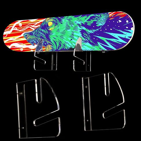 حامل لوح التزلج من QiXin على الحائط، رف عرض لوح التزلج على الحائط، رف تخزين لوح التزلج لعرض سطح لوح التزلج وتأثير التخزين العائم in Kuwait