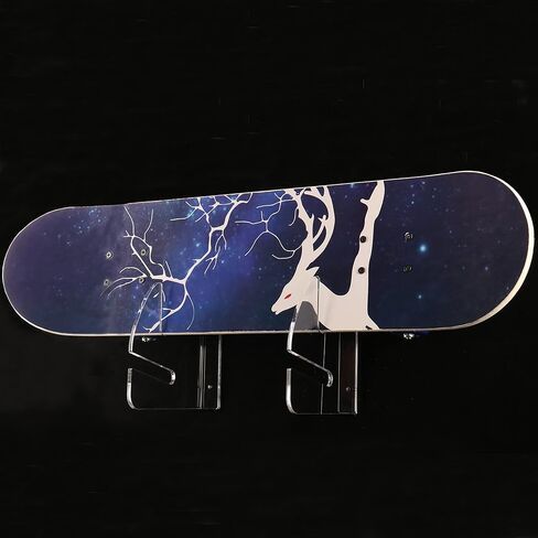 حامل لوح التزلج من QiXin على الحائط، رف عرض لوح التزلج على الحائط، رف تخزين لوح التزلج لعرض سطح لوح التزلج وتأثير التخزين العائم in Kuwait