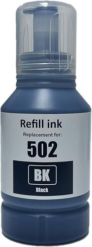 استبدال حبر إعادة التعبئة المتوافق لزجاجات الحبر الأسود 502 T502 يعمل من أجل ET-2700 ET-2750 ET-2760 ET-4750 ET-4760 ET-15000 ET-2850 ET-3700 ET-3710 ET-3750 ET-3760 ET-3830 ET- طابعة 3843 ET-3850 in Kuwait