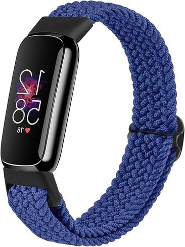 Amzpas Elastic Bands Compatible with Fitbit Luxe band for Women Men, Adjustable Stretchy Nylon Loop Band Sport Replacement Strap Wristband in Saudi Arabia