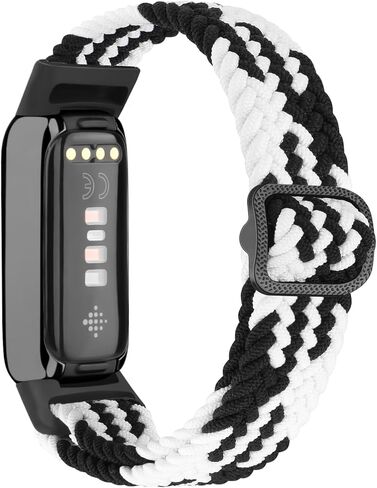 Amzpas Elastic Bands Compatible with Fitbit Luxe band for Women Men, Adjustable Stretchy Nylon Loop Band Sport Replacement Strap Wristband in Saudi Arabia