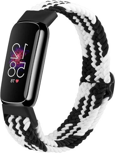 Amzpas Elastic Bands Compatible with Fitbit Luxe band for Women Men, Adjustable Stretchy Nylon Loop Band Sport Replacement Strap Wristband in Saudi Arabia