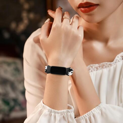 Amzpas Elastic Bands Compatible with Fitbit Luxe band for Women Men, Adjustable Stretchy Nylon Loop Band Sport Replacement Strap Wristband in Saudi Arabia
