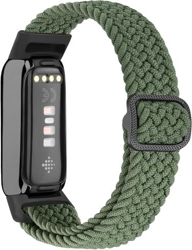 Amzpas Elastic Bands Compatible with Fitbit Luxe band for Women Men, Adjustable Stretchy Nylon Loop Band Sport Replacement Strap Wristband in Saudi Arabia