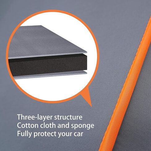 Sojoy Anti-Hail Car Cover Thickened Windshield Snow Cover Multi-Layered EVA Hail Jacket Car Cove, All Weather Protection Hail Car Protector Blanket for SUV Up to 220" in Saudi Arabia