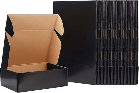 EXYGLO Shipping Cardboard Boxes for Small Business, Packing and Mailing, 6x4x3 - Pack of 25, Black in Saudi Arabia