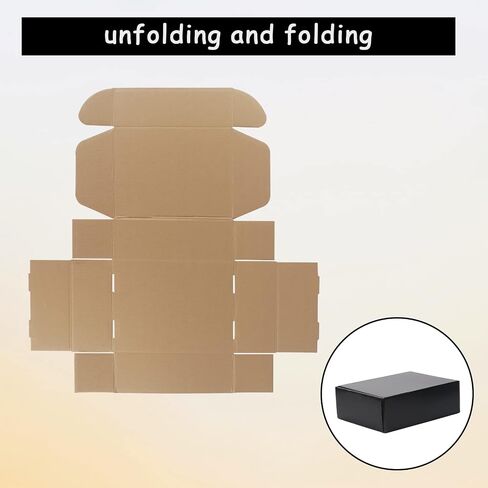 EXYGLO Shipping Cardboard Boxes for Small Business, Packing and Mailing, 6x4x3 - Pack of 25, Black in Saudi Arabia