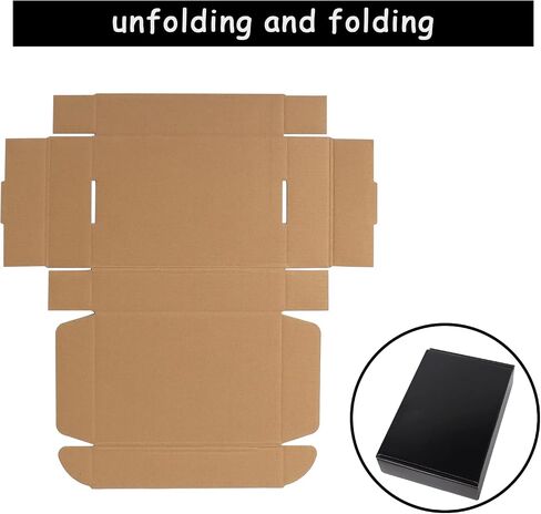 EXYGLO Shipping Cardboard Boxes for Small Business, Packing and Mailing, 6x4x3 - Pack of 25, Black in Saudi Arabia