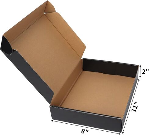 EXYGLO Shipping Cardboard Boxes for Small Business, Packing and Mailing, 6x4x3 - Pack of 25, Black in Saudi Arabia