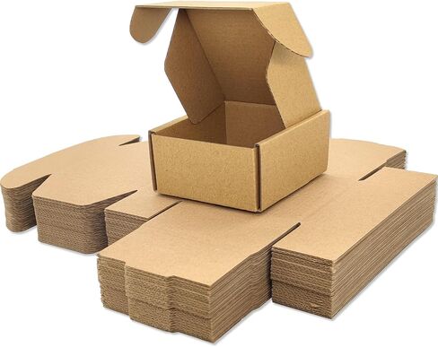 Lmuze Small Pink Shipping Boxes for Small Business Pack of 25-4x4x2 inches Cardboard Corrugated Mailer Boxes for Shipping Packaging Craft Gifts Giving Products in Kuwait