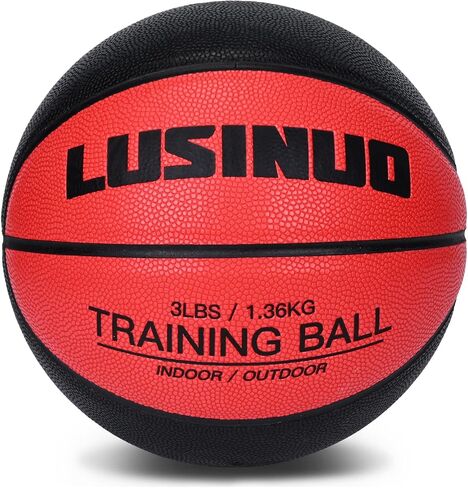 MKOBAT 29.5" Weighted Training Basketball Indoor Outdoor Heavy Weight Training Basketball for Improving Ball Handling Shooting Passing and Dribbling Drills |3lbs, Size 7 Heavy Basketball in Saudi Arabia