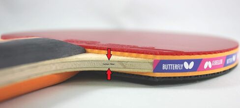 Butterfly Nakama S4 Table Tennis Racket - Carbon Fiber Power With Surprising Control - Nakama Series - Includes 2 40+ Balls - Recommended For Advanced Level Ping Pong Play in Saudi Arabia