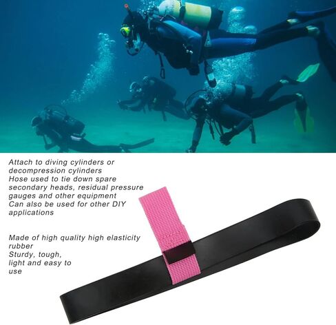 Rubber Tank Hose Retainer Band, Diving Retainer Band Multipurpose Diving Tank Cylinder Strap for Diving in Kuwait