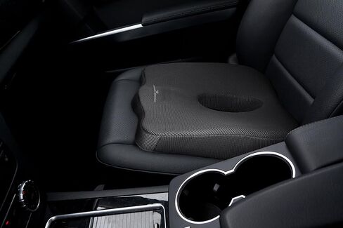 Pharmedoc Seat Cushion - Memory Foam Cushion for Office Chair, Car Seat, Airplane, Bleacher - Sciatica & Hip & Coccyx Pain Relief - Desk Chair Cushion - Large Coccyx Cushion - Black in Kuwait