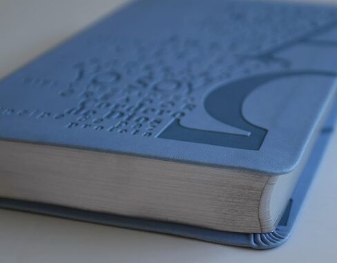 Biblia RVR 1960 letra grande tamaño manual, simil piel azul celeste con nombres de Dios / Spanish Bible RVR 1960 Handy Size Large Print Leathersoft Soft Blue in Saudi Arabia