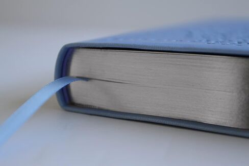 Biblia RVR 1960 letra grande tamaño manual, simil piel azul celeste con nombres de Dios / Spanish Bible RVR 1960 Handy Size Large Print Leathersoft Soft Blue in Saudi Arabia