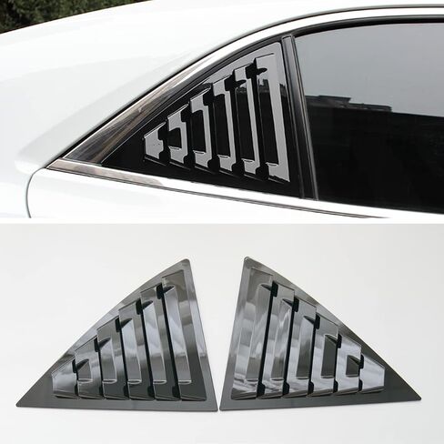 New 2pcs Racing Rear Quarter Window Louvers for Chevy Malibu 2011-2015 (Glossy Black) in Kuwait