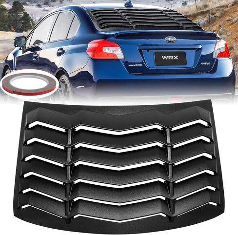 Rear Window Louver for 2015-2021 Subaru WRX, WRX STI,2012-2016 Subaru Impreza in GT Lambo Style ABS Sun Shade Windshield Cover - Matte Black in Saudi Arabia
