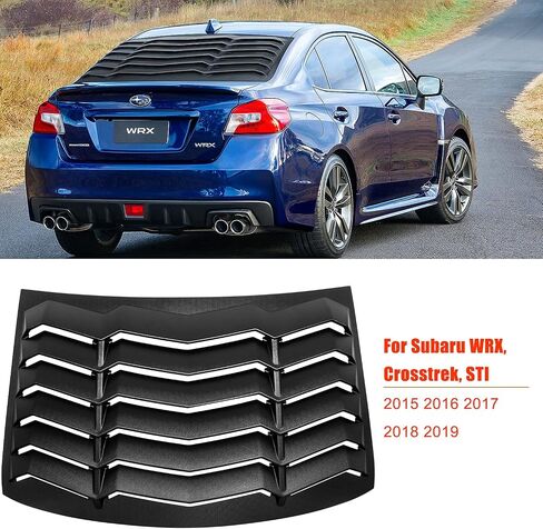 Rear Window Louver for 2015-2021 Subaru WRX, WRX STI,2012-2016 Subaru Impreza in GT Lambo Style ABS Sun Shade Windshield Cover - Matte Black in Saudi Arabia
