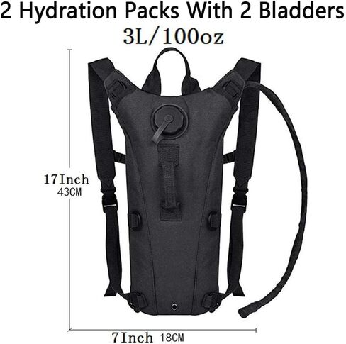 ATBP Tactical Hydration Pack 3L Water Bladder Backpack Lightweight Water Storage Reservoir Bag Daypack for Running Hiking Cycling Biking in Saudi Arabia