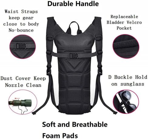 ATBP Tactical Hydration Pack 3L Water Bladder Backpack Lightweight Water Storage Reservoir Bag Daypack for Running Hiking Cycling Biking in Saudi Arabia