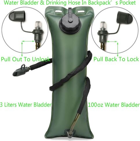 ATBP Tactical Hydration Pack 3L Water Bladder Backpack Lightweight Water Storage Reservoir Bag Daypack for Running Hiking Cycling Biking in Saudi Arabia