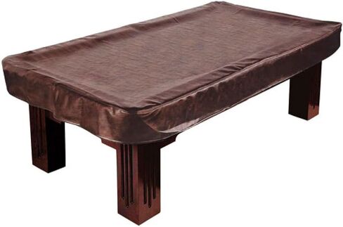 Felson Billiard Supplies 9-Foot Pool Table Cover, Fitted Brown Heavy Leatherette – Rip-Resistant, Durable Dust & Damage Protection - Billiard Table Accessory in Saudi Arabia
