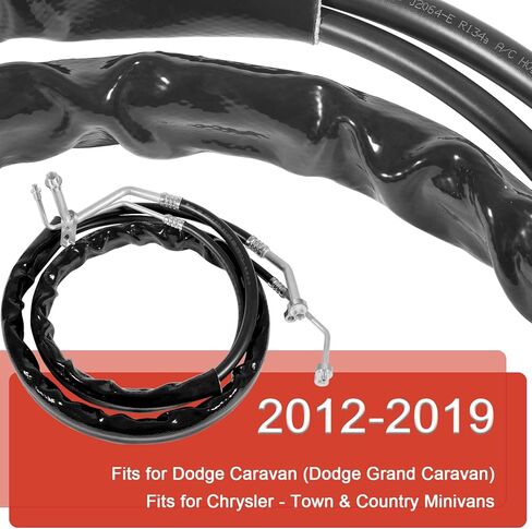 C68100 Rear AC Line Set Air Conditioning Hoses Fit for 2012 2013 2014 2015 2016 2017 2018 2019 Dodge Caravan/Grand Caravan/Chrysler -Country & Town Minivans (23PCS) in Saudi Arabia