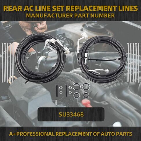 Dasbecan SU33468 Rear AC Line Auxiliary AC Hose Kit Air Conditioning Hose Lines Compatible with 2007-2014 Chevy Suburban Cadillac Escalade ESV Yukon XL AC Hose in Saudi Arabia