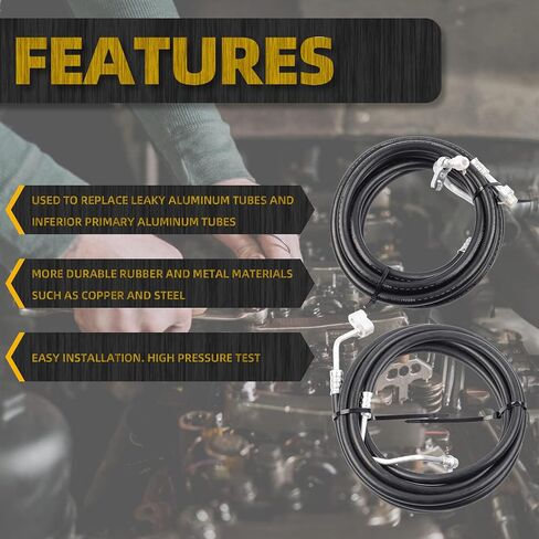 Dasbecan SU33468 Rear AC Line Auxiliary AC Hose Kit Air Conditioning Hose Lines Compatible with 2007-2014 Chevy Suburban Cadillac Escalade ESV Yukon XL AC Hose in Saudi Arabia