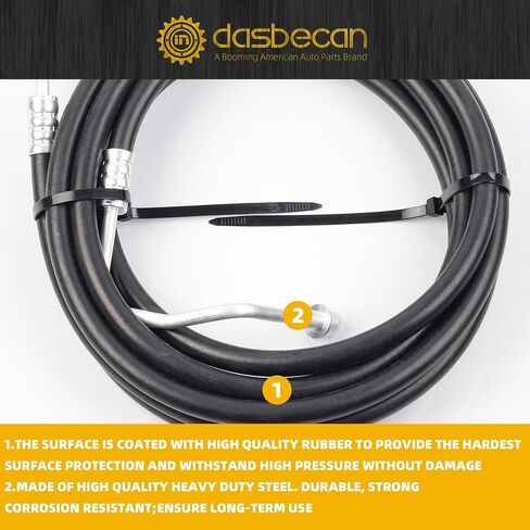Dasbecan SU33468 Rear AC Line Auxiliary AC Hose Kit Air Conditioning Hose Lines Compatible with 2007-2014 Chevy Suburban Cadillac Escalade ESV Yukon XL AC Hose in Saudi Arabia