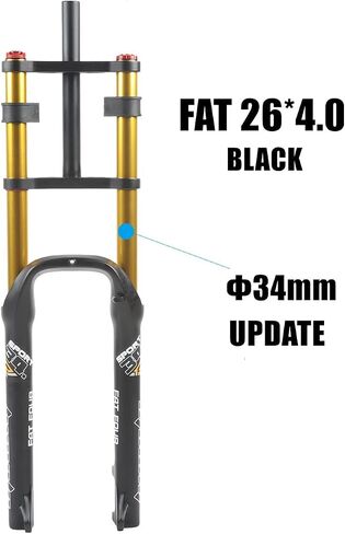 Syvrac Bike Suspension Fork 26" for Mountain Bike DH Air Double Shoulder Downhill Rappelling Shock Absorber Straight Tube Ultralight Bicycle Shock Absorber Rebound Adjust in Saudi Arabia