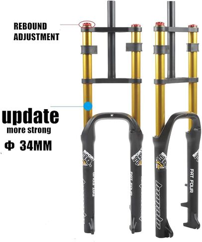 Syvrac Bike Suspension Fork 26" for Mountain Bike DH Air Double Shoulder Downhill Rappelling Shock Absorber Straight Tube Ultralight Bicycle Shock Absorber Rebound Adjust in Saudi Arabia