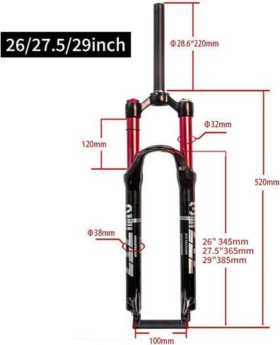 ZTZ جبل الجبهة شوكة 26 "27.5" 29 "أنبوب مزدوج دراجة شوكة امتصاص الصدمات الجبهة شوكة الهواء شوكة in Kuwait