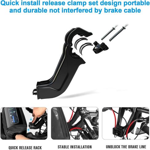 حقيبة مقود الدراجة WILD MAN - حقيبة تخزين أمامية لسلة الدراجة وحقيبة يد كتف بشاشة تعمل باللمس مع حزام كتف قابل للفصل (أسود) in Kuwait